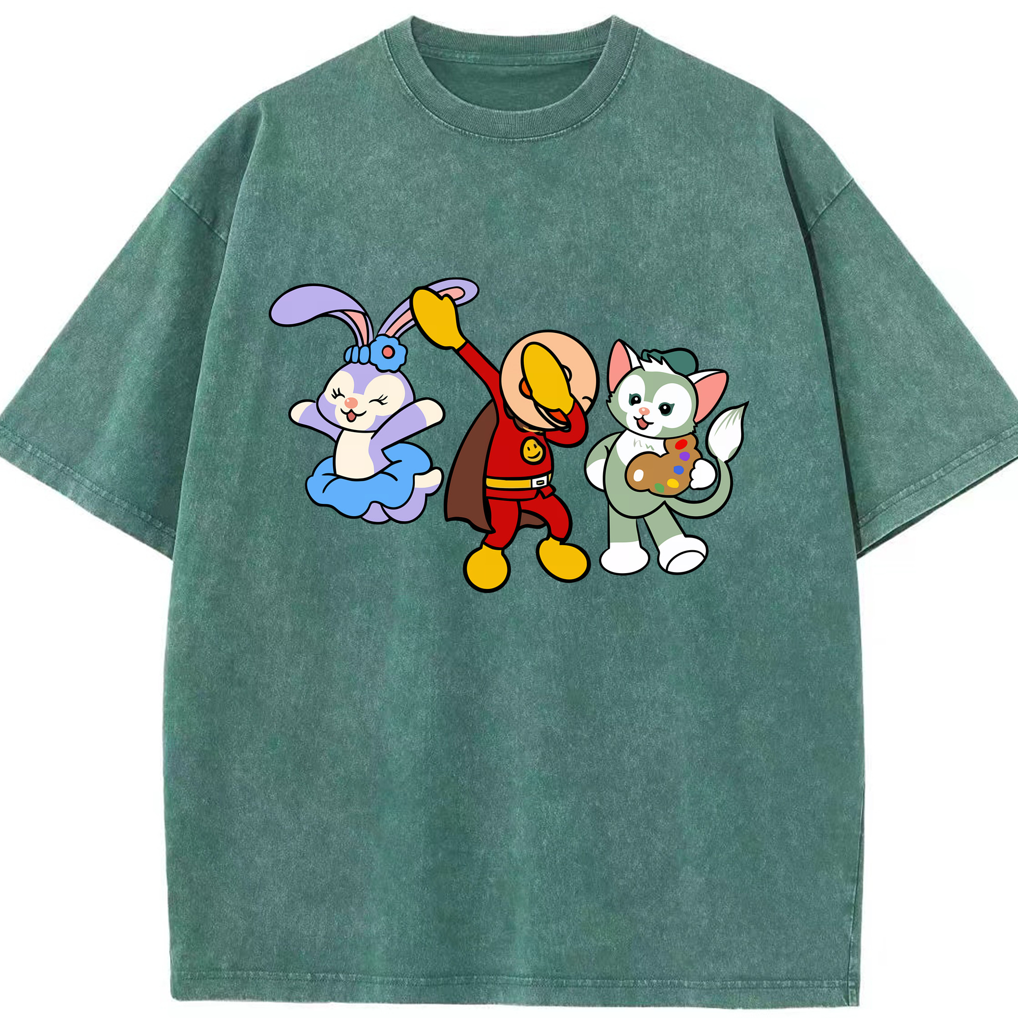 （画像用） アンパンマン Anpanman 綿100% ヴィンテージ風 半袖Tシャツ（フロントプリント）
